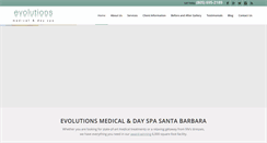 Desktop Screenshot of evolutionsmedicalspa.com