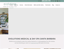 Tablet Screenshot of evolutionsmedicalspa.com